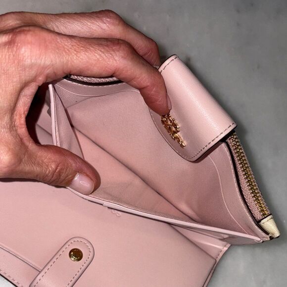 Coach Wallet Wristlet Floral Wildflower Saffiano Leather Phone Case Clutch Pink - Picture 16 of 16